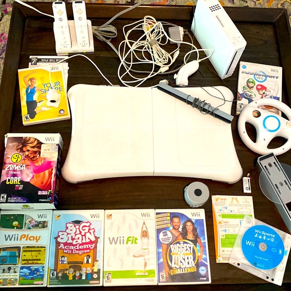 Nintendo Wii Other - Wii Fit Bundle Plus Mario Kart & So much More